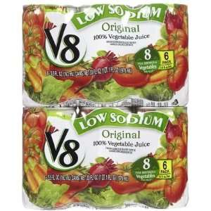  V8 Vegetable Juice, No Salt Added, 5.5 oz, 2 ct (Quantity 