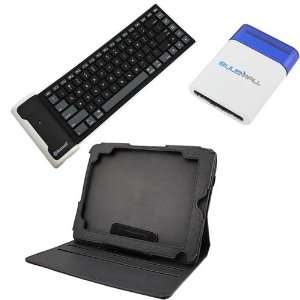   Stand + Bluetooth Wireless Silicone Keyboard + Mini Brush for Vizio 8