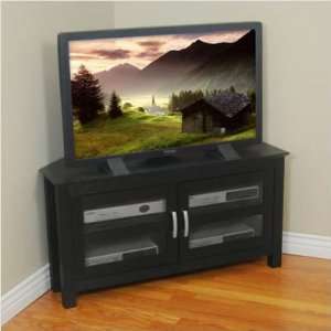  Walker Edison 44 Castillo Brown Corner TV Stand in Rich 