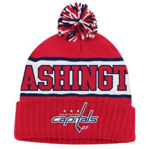 Washington Capitals Wraparound Cuffed Pom Knit Hat