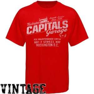  Old Time Hockey Washington Capitals Red Garage T shirt 