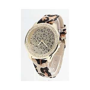  Leopard Crystal Watch 