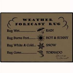  Brown Weather Forecast Over Sized Doormat Patio, Lawn 