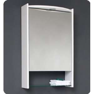 White Bathroom Medicine Cabinet w/Tempered Glass Shelf 