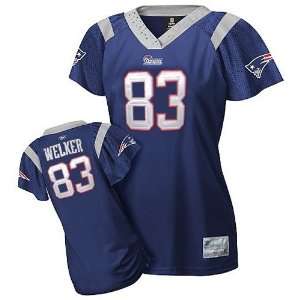  Patriots NFL Jerseys #83 Wes Welker BLUE Authentic Football Jersey 