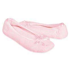 Isotoner MicroTerry Ballet Slippers Lt PINK SOFT NEW 022653234908 